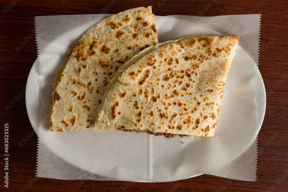 Quesadillas on a plate Quesadillas on a plate