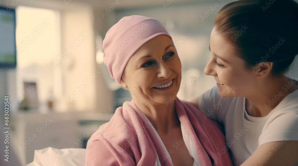 Struggle against cancer, a person suffering from cancer, Generative AI Struggle against cancer, a person suffering from cancer, Generative AI