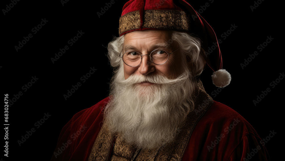 Man santa claus costume santa red christmas beard portrait Man santa claus costume santa red christmas beard portrait