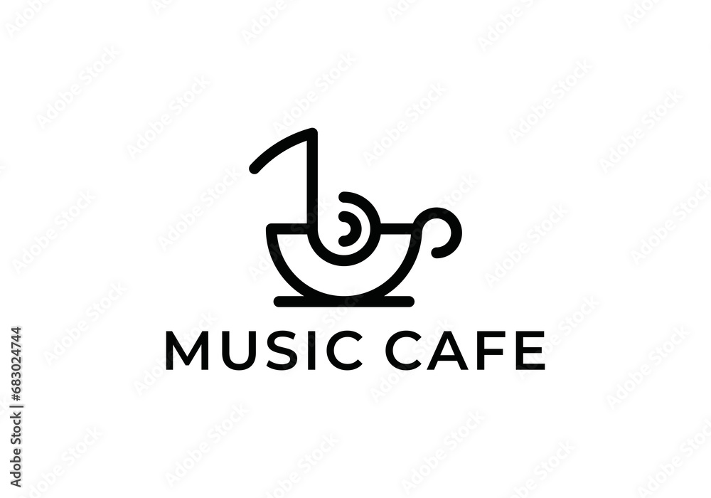 coffee cup with music bar restaurant logo illustration vector
coffee cup with music bar restaurant logo illustration vector