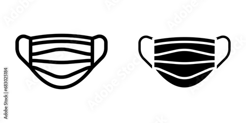 Medical Face Mask icon. symbol for mobile concept and web design. vector illustration
