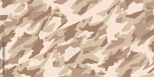 Desert camouflage military pattern. Vector camouflage pattern for clothing design.
