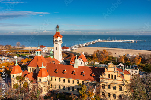 Wallpaper Mural Aerial view of the Sopot city by the Baltic Sea at autumn, Poland Torontodigital.ca