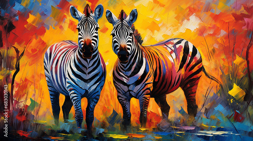 Zebras coloridas 