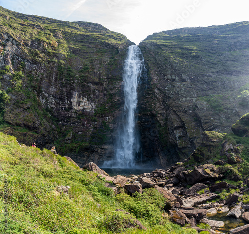 Casca D Anta Waterfall in Serra da Canastra  Brazilian state park