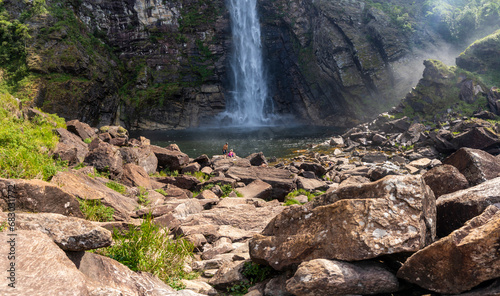 Принти на полотні Casca D'Anta Waterfall in Serra da Canastra, Brazilian state park