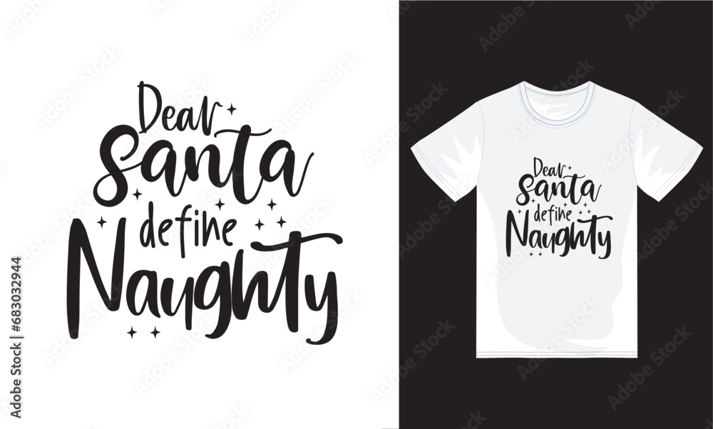 Funny merry christmas and holidays hand drawn lettering vector t-shirts  design
