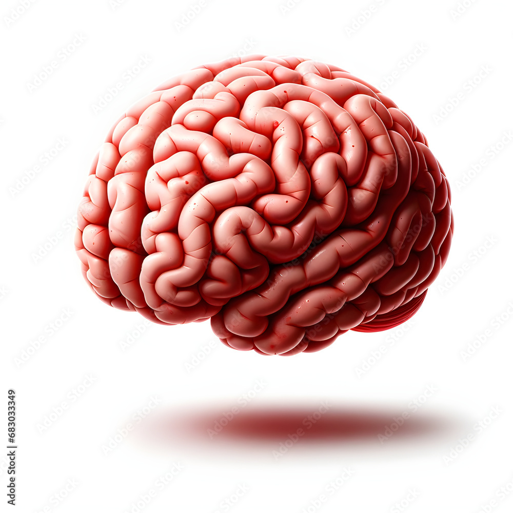 3D Detailed Human Brain Model Illustration - Neurology and Psychology Concept with Cerebral Cortex Gyri and Sulci Features for Educational and Medical Use 3D Detailed Human Brain Model Illustration - Neurology and Psychology Concept with Cerebral Cortex Gyri and Sulci Features for Educational and Medical Use