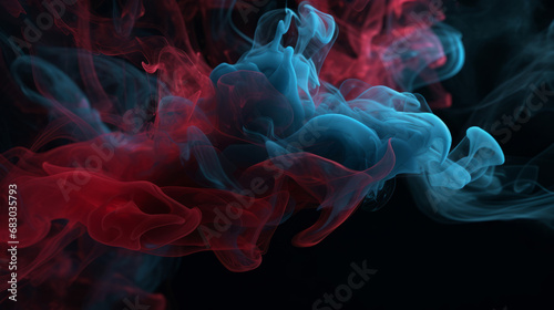 Colorful smoke. Smoke Background. Steam on black background © Vladimir