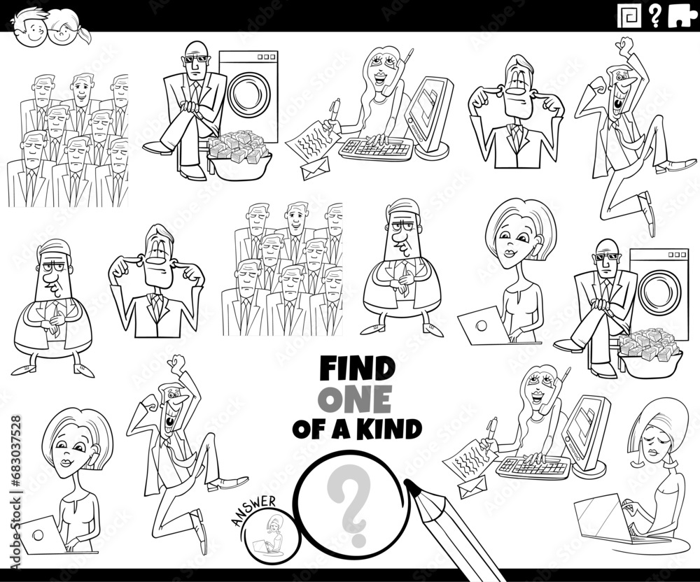 one of a kind game with business people coloring page one of a kind game with business people coloring page