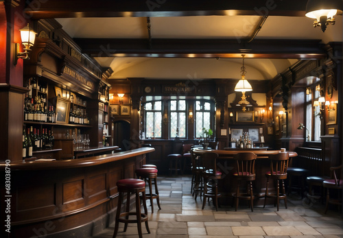 an old bar, a classic pub