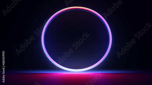 3D Rendered Neon Glow Abstract Backgrounds: Magenta Tones, Dynamic Ribbons, Virtual Clouds & Glowing Geometric Shapes in Dark Settings for Futuristic, Energy-Themed Wallpapers - generativ ai