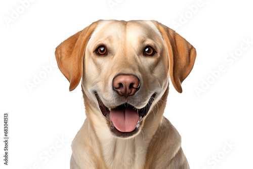 happy labrador retriever portrait isolated photo
