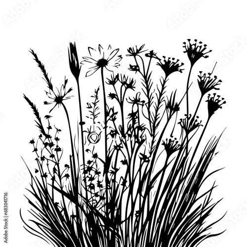 grass with flowers
