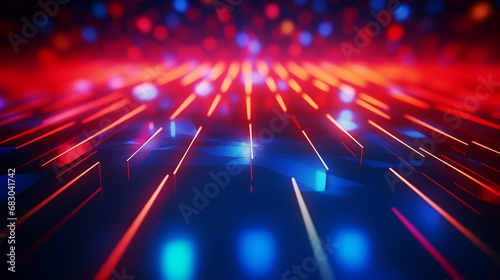 3D Rendered Neon Glow Abstract Backgrounds: Magenta Tones, Dynamic Ribbons, Virtual Clouds & Glowing Geometric Shapes in Dark Settings for Futuristic, Energy-Themed Wallpapers - generativ ai