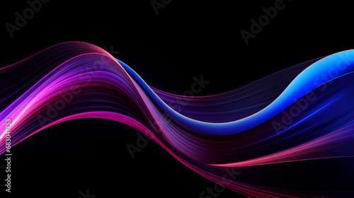 3D Rendered Neon Glow Abstract Backgrounds: Magenta Tones, Dynamic Ribbons, Virtual Clouds & Glowing Geometric Shapes in Dark Settings for Futuristic, Energy-Themed Wallpapers - generativ ai