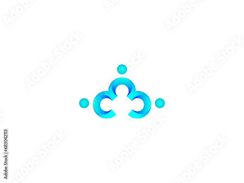 cloud, team, collaboration logo design