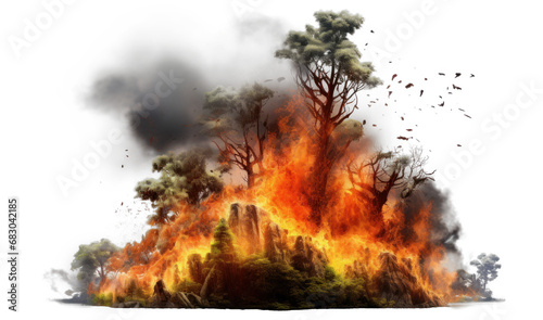 Intense Forest Fire, Natural Disaster Scene