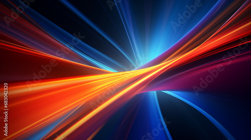 3D Rendered Neon Glow Abstract Backgrounds: Magenta Tones, Dynamic Ribbons, Virtual Clouds & Glowing Geometric Shapes in Dark Settings for Futuristic, Energy-Themed Wallpapers - generativ ai 