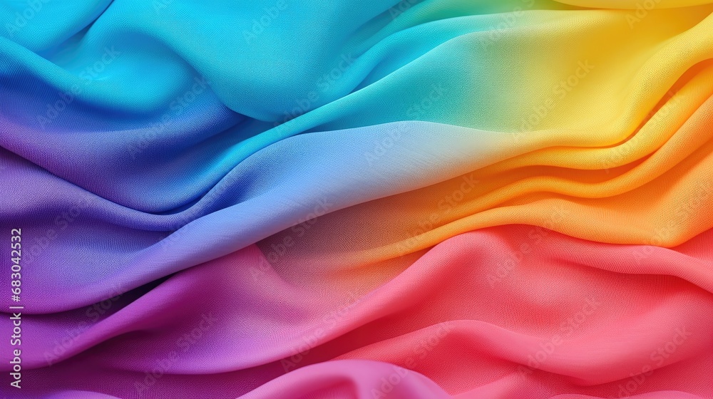 Close-up texture of rainbow fabric or cloth in multi-colored color. Close-up texture of rainbow fabric or cloth in multi-colored color.