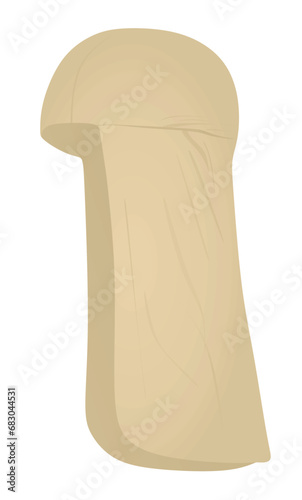 Brown head cover gear. vector