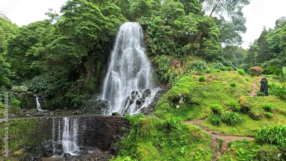 Watefall called Cascata da Ribeira dos Caldeirões in the island of Sao Miguel in Azores, Portugal Watefall called Cascata da Ribeira dos Caldeirões in the island of Sao Miguel in Azores, Portugal