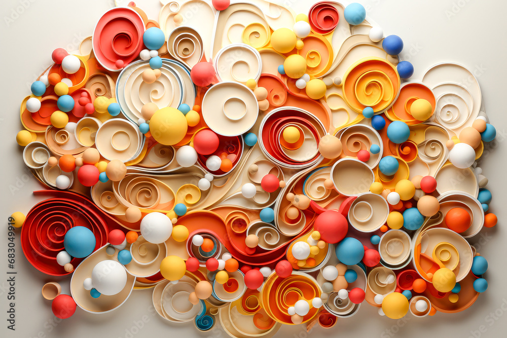 Abstract background made of colorful paper circles. Abstract background made of colorful paper circles.