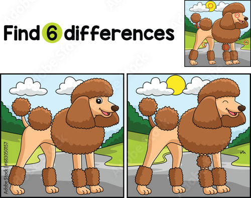 Poodle Dog Find The Differences