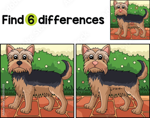 Yorkshire Terrier Dog Find The Differences