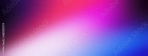 Vibrant pink purple magenta blue gradient grainy texture background banner cover header design photo