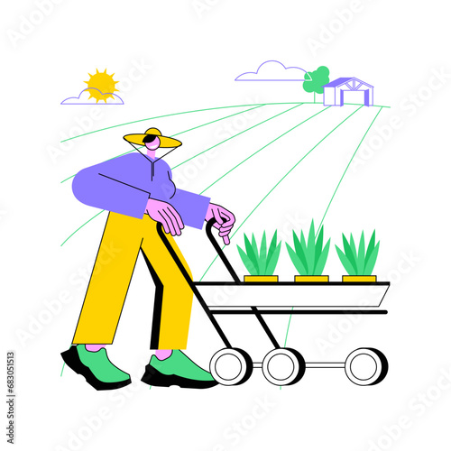 Reducing tillage isolated cartoon vector illustrations. Preserve soils natural structure, reducing tillage process, sustainable agriculture, farm workers, resistant soil vector cartoon.