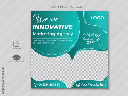 Creative Social media post design template design or web banner design