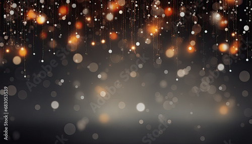 Modern  christmas background with holliday lights photo