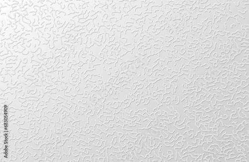 White paper tactile embossed texture. Abstract Turing ornament halftone reaction diffusion psychedelic background.