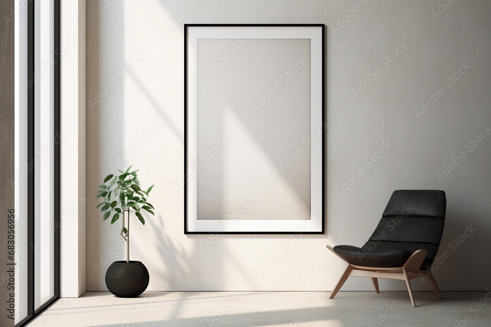 Modern living room huge interior design with photoframe Modern living room huge interior design with photoframe