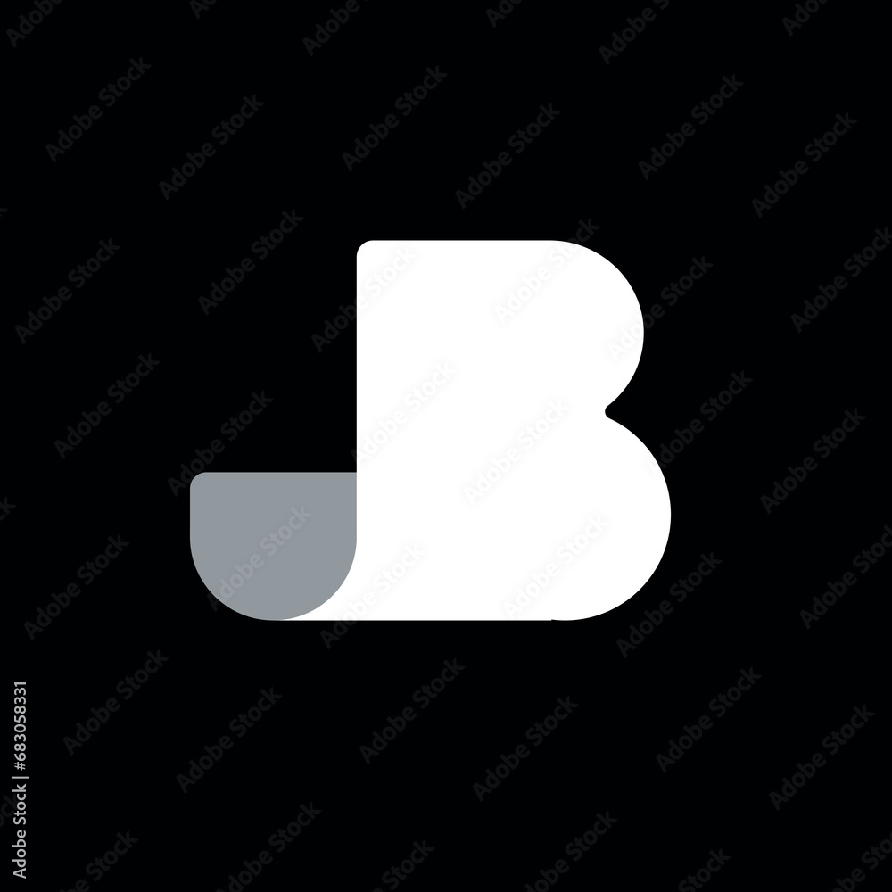 Carta da parati Modern professional logo in the shape of the letter JB