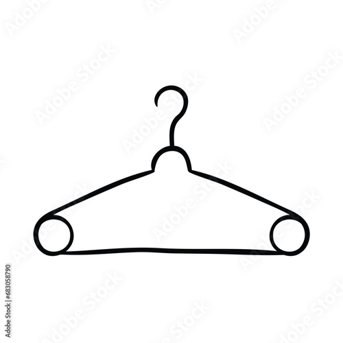 hangers for clothes. Hand drawn vector illustration
