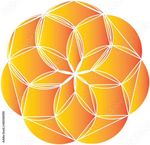 Unick Simple Mandala for Coloring Book Design photo