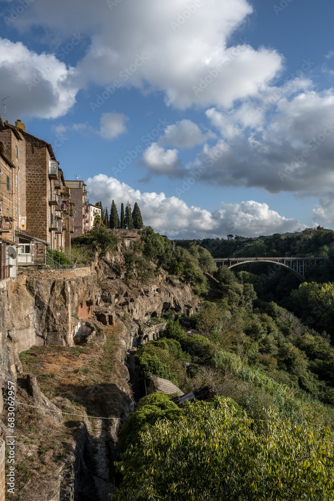 Fototapeta premium View of the ancient village of Blera in Viterbo, Lazio, Italy.