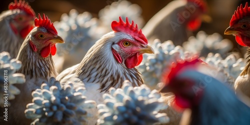Chicken Farm with Bird Flu: Crafting Disease-Resistant Chickens Through Cutting-Edge Modification, Pioneering Bioengineering Shields Poultry Against the Threat of Bird Flu