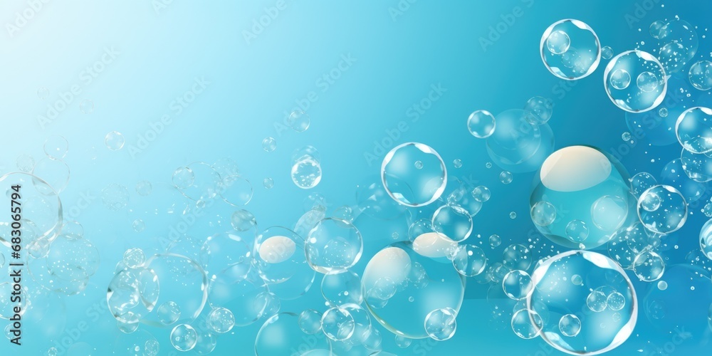 Floating soap bubbles , abstract design. AI Generated