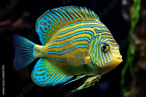 Beautiful Exotic Tropical Aquarium Fish, Underwater World Ecosystem