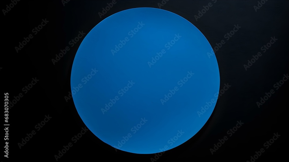 Blue round Paper Note on a black Background. Brainstorming Template with Copy Space Blue round Paper Note on a black Background. Brainstorming Template with Copy Space