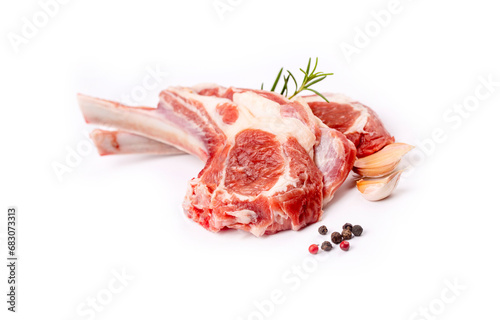 Raw lamb chop, food concept...