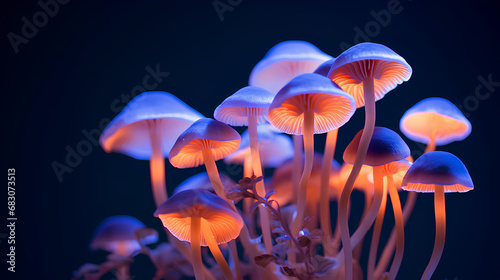 Color magic mushrooms. Psychic Waves.