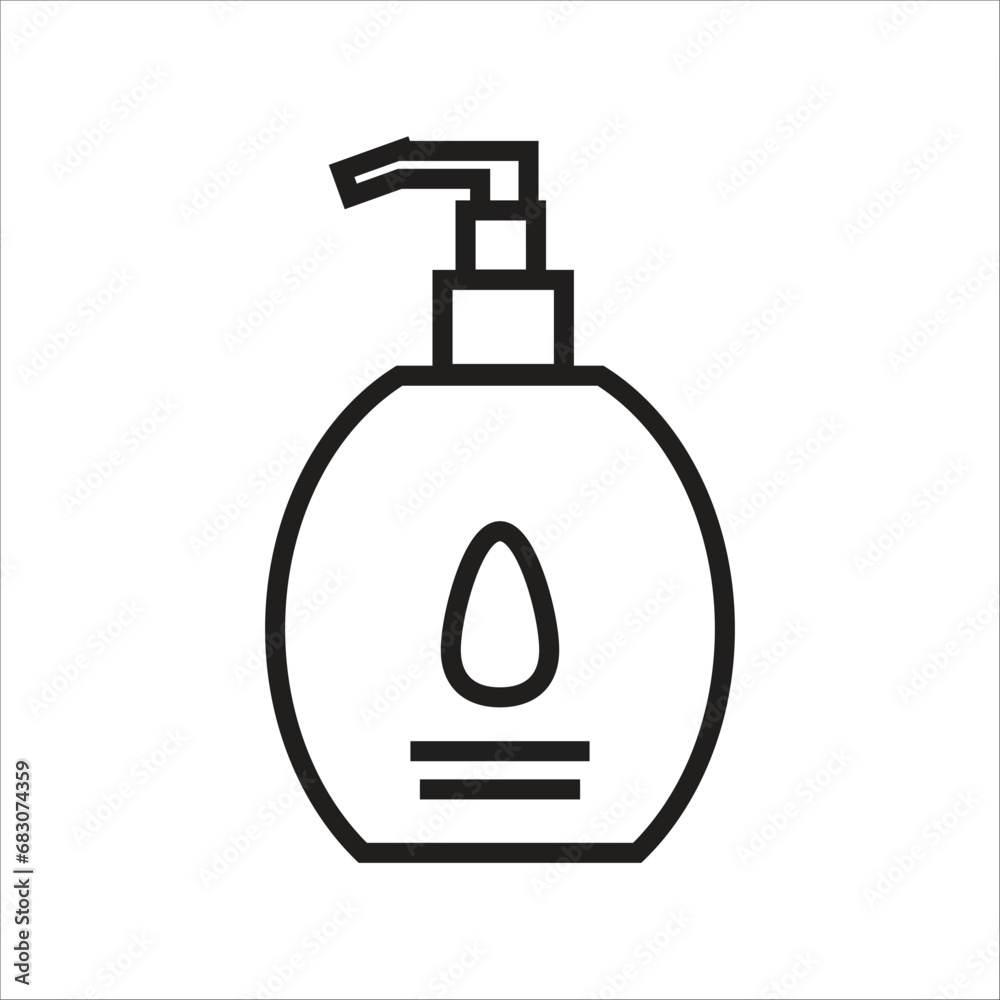 Obraz premium shampoo vector icon line template