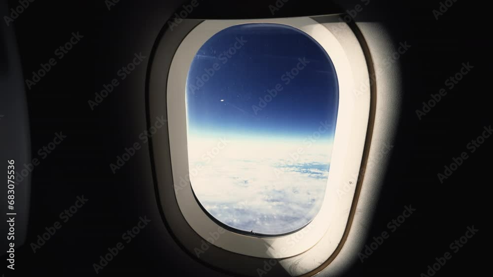 Passenger POV looking out plane window