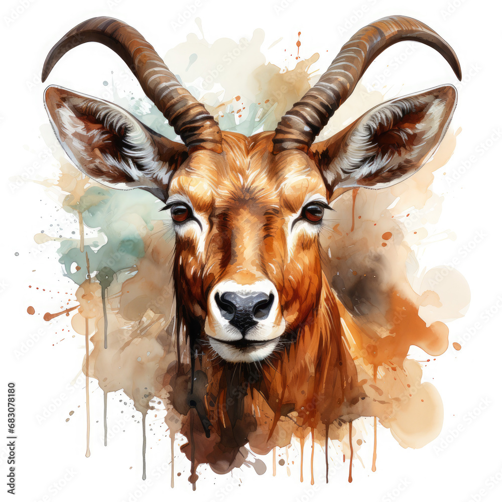 Fototapeta premium Waterco Chamois Clipart illustration Generative Ai