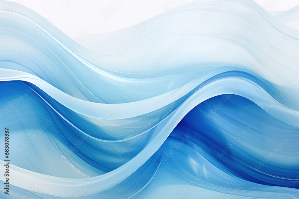 Abstract Paper Painting with Blue Wave Texture Abstract Paper Painting with Blue Wave Texture