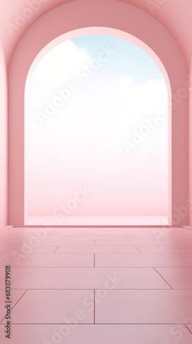 Abstract empty studio background with a light pink texture, providing a smooth and tranquil setting